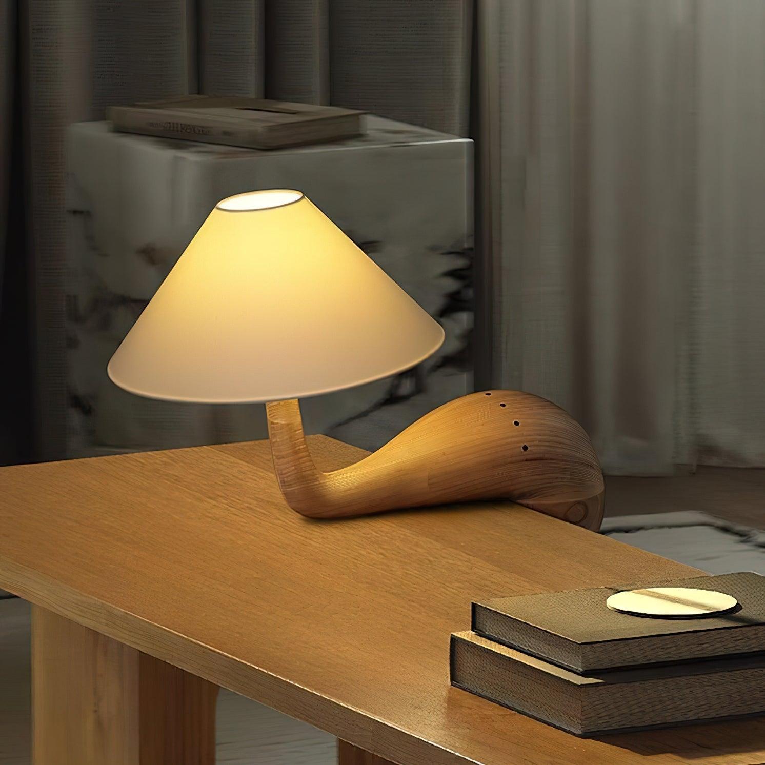 Solisise Wood Artistic Table Lamp-Neutral Decor