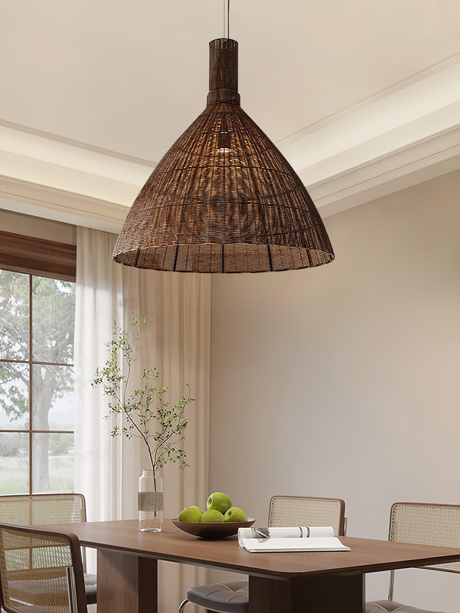 Dsplen Art Natural Rattan Pendant Light-Neutral Decor