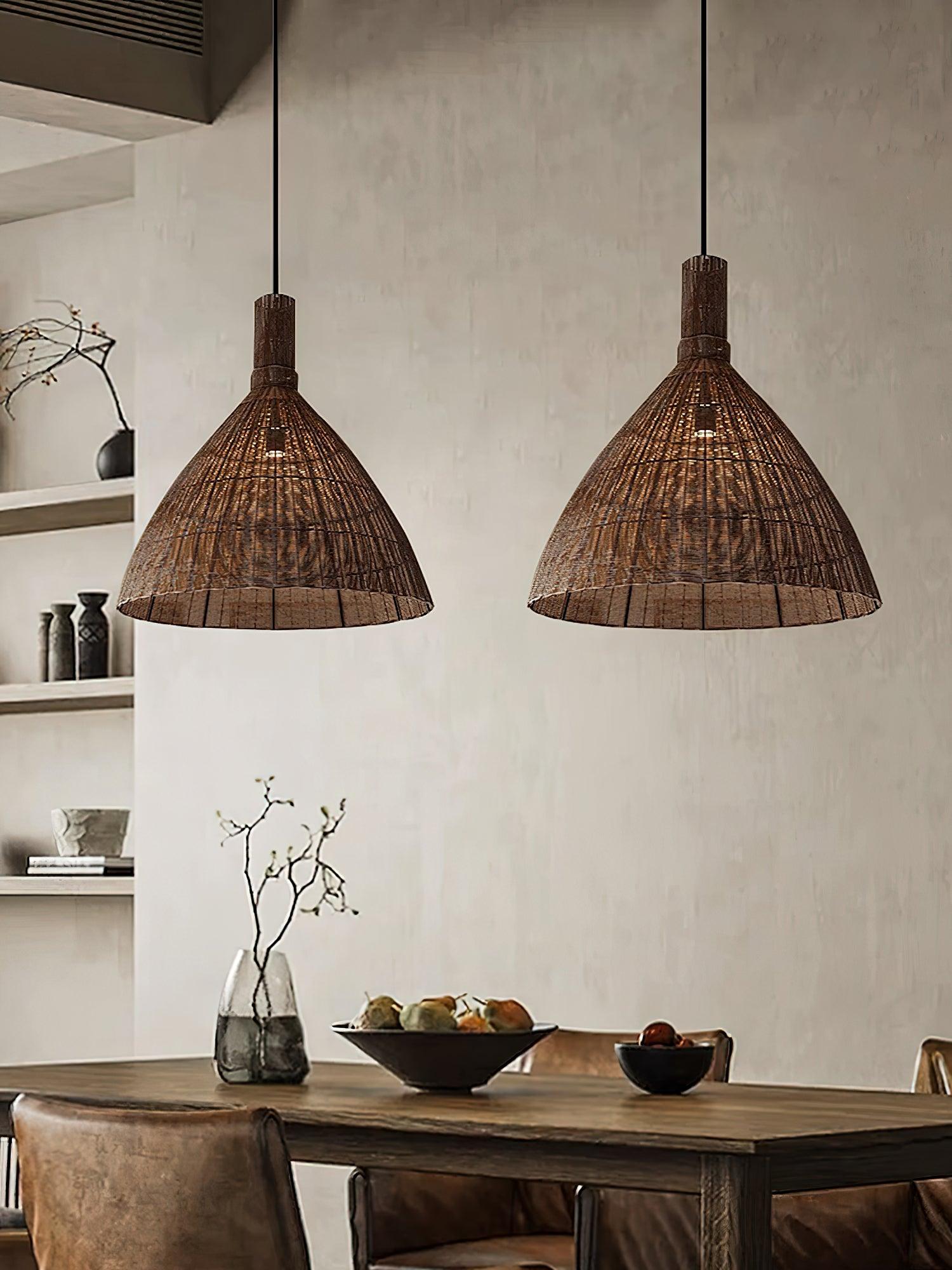 Dsplen Art Natural Rattan Pendant Light-Neutral Decor