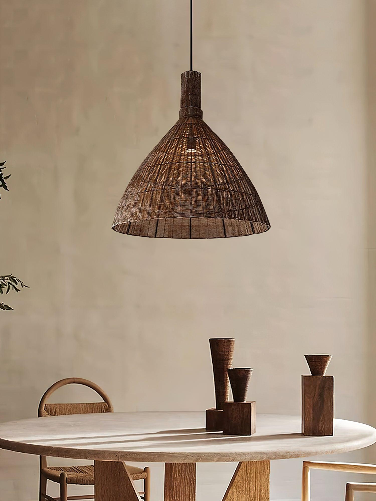 Dsplen Art Natural Rattan Pendant Light-Neutral Decor