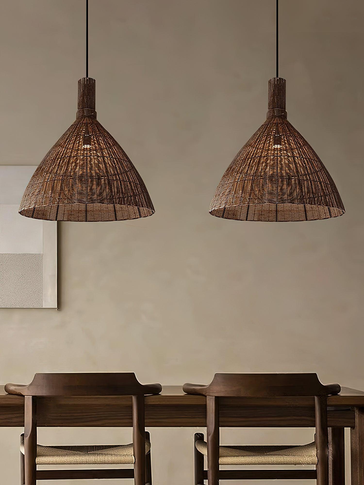 Dsplen Art Natural Rattan Pendant Light-Neutral Decor