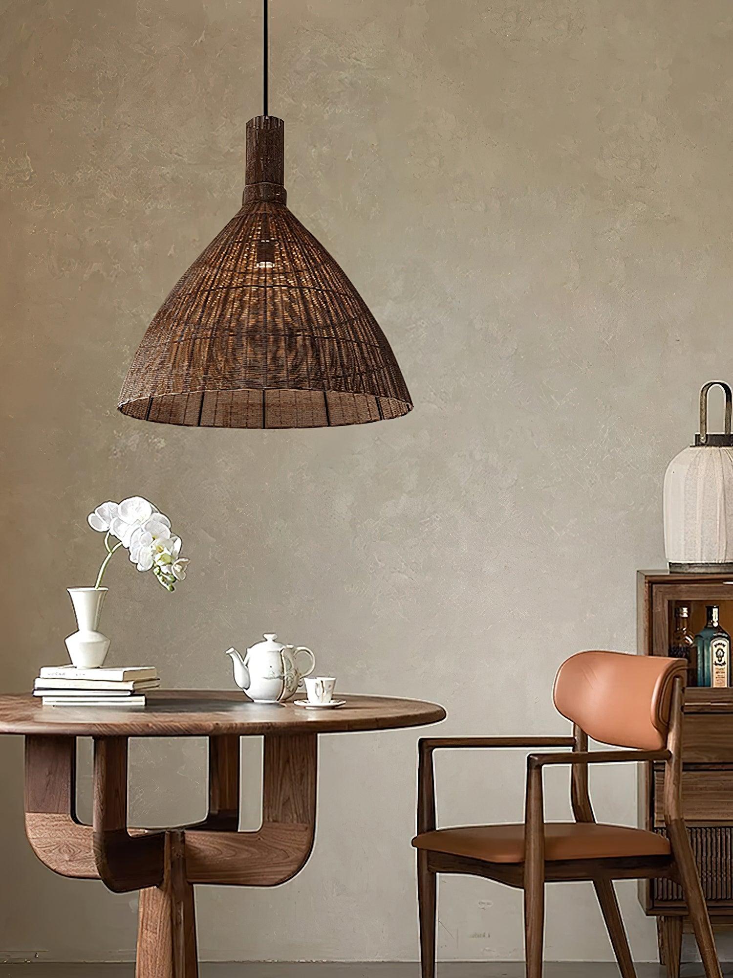 Dsplen Art Natural Rattan Pendant Light-Neutral Decor