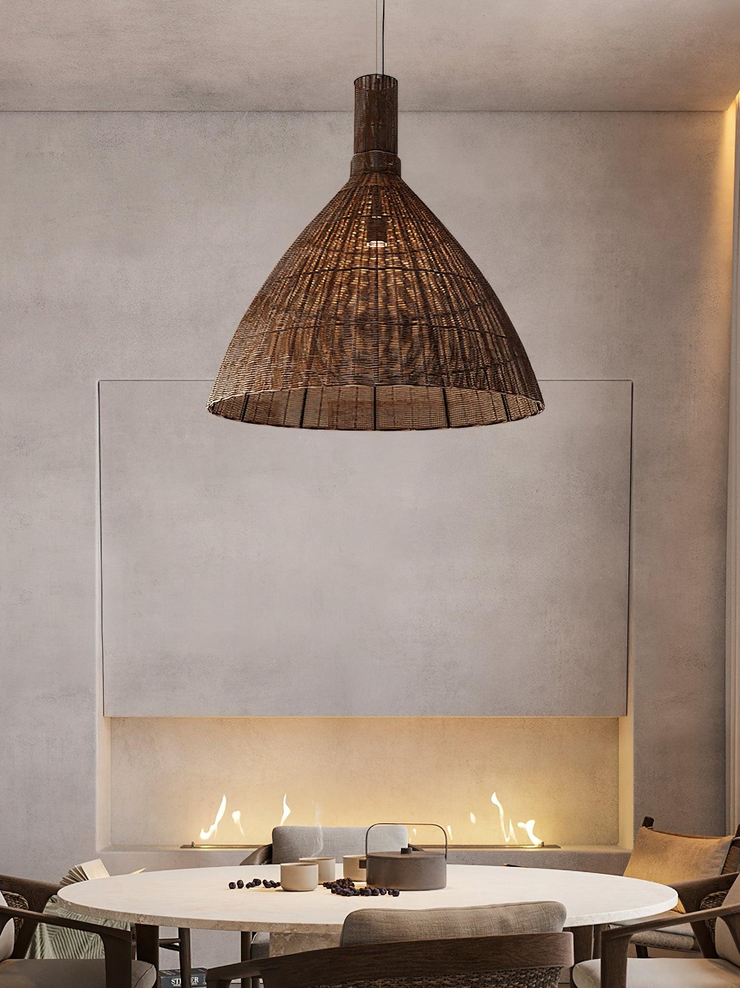 Dsplen Art Natural Rattan Pendant Light-Neutral Decor