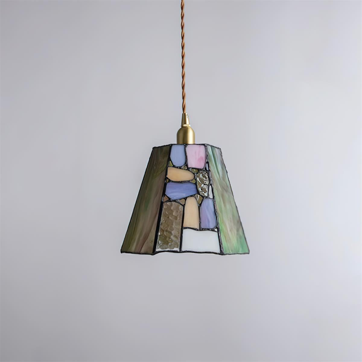 Fira Tiffany-Style Stained Glass Pendant Light-Neutral Decor