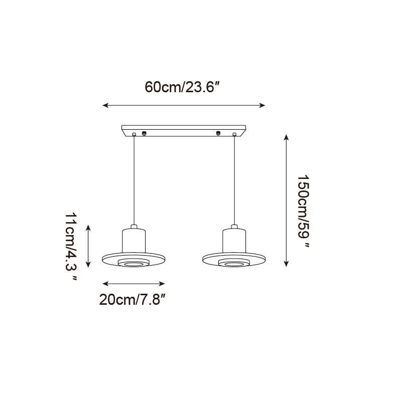 Ritta  Travertine Pendant Light Top-hat Shape