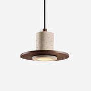 Ritta  Travertine Pendant Light Top-hat Shape