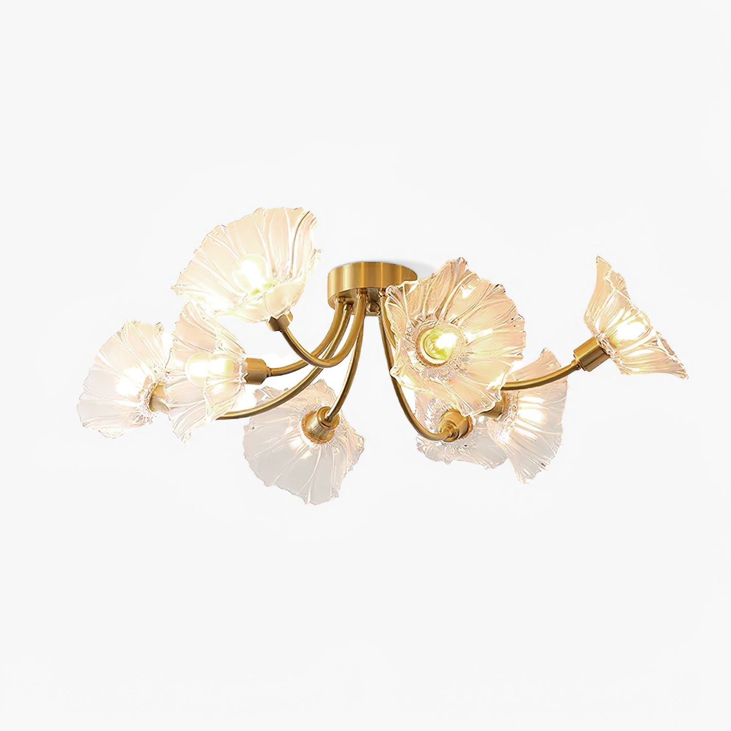 Dixor Ceiling Lamp Flower Glass Petal Chic Elegant-Neutral Decor