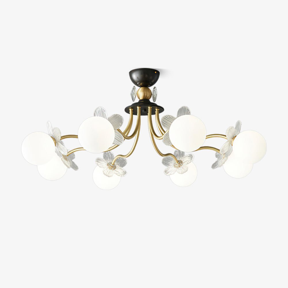 Orlaeila Art Blossom Flower Glass Chandelier-Neutral Decor