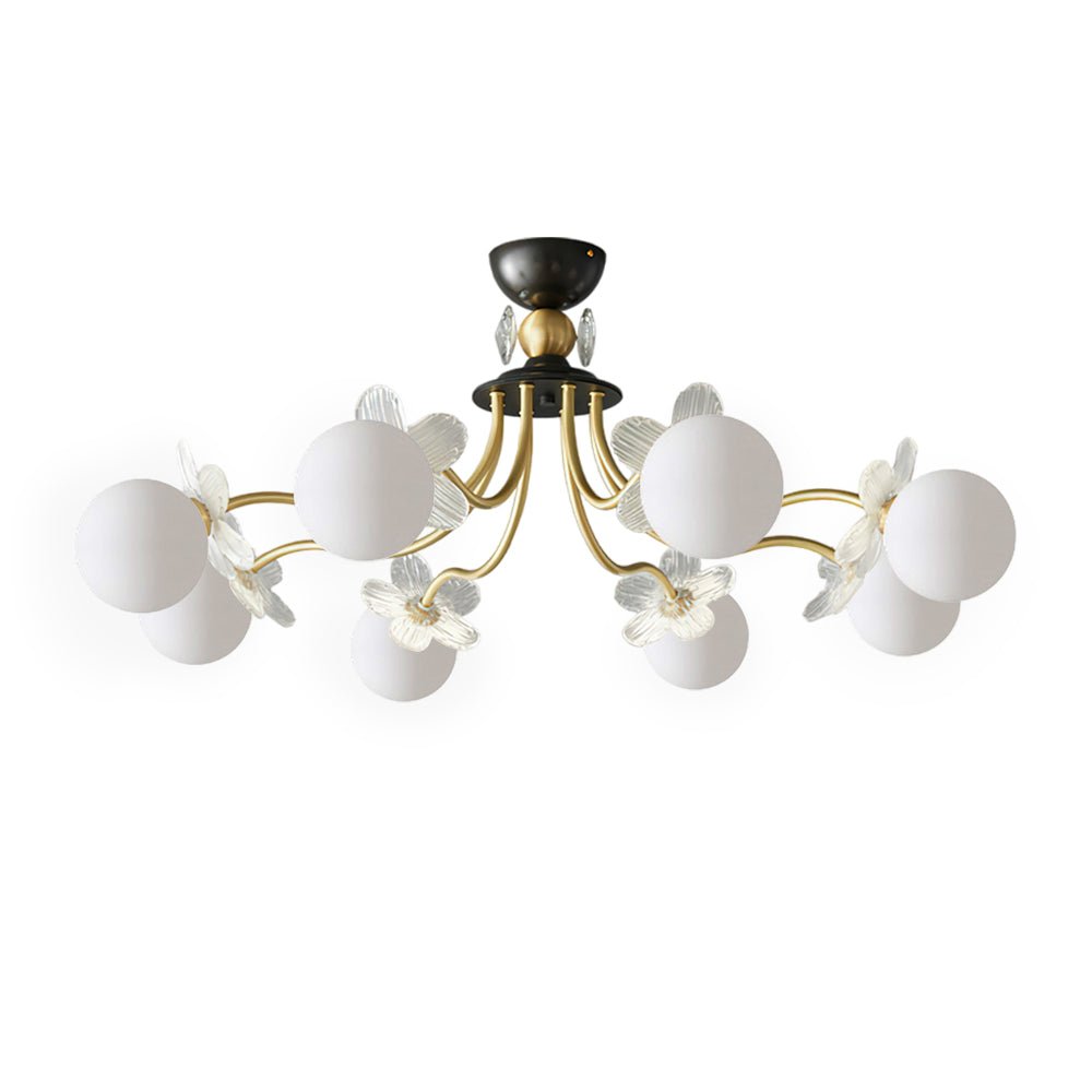 Orlaeila Art Blossom Flower Glass Chandelier-Neutral Decor