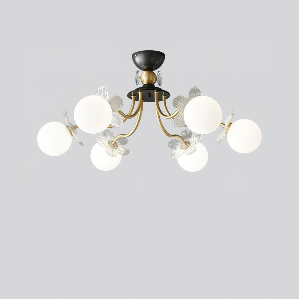 Orlaeila Art Blossom Flower Glass Chandelier-Neutral Decor
