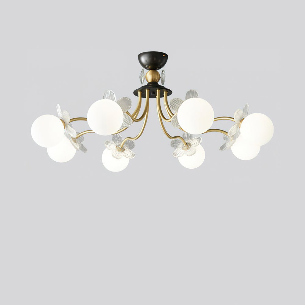 Orlaeila Art Blossom Flower Glass Chandelier-Neutral Decor
