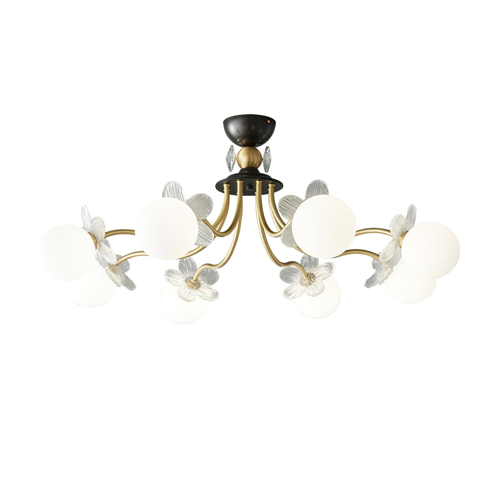 Orlaeila Art Blossom Flower Glass Chandelier-Neutral Decor