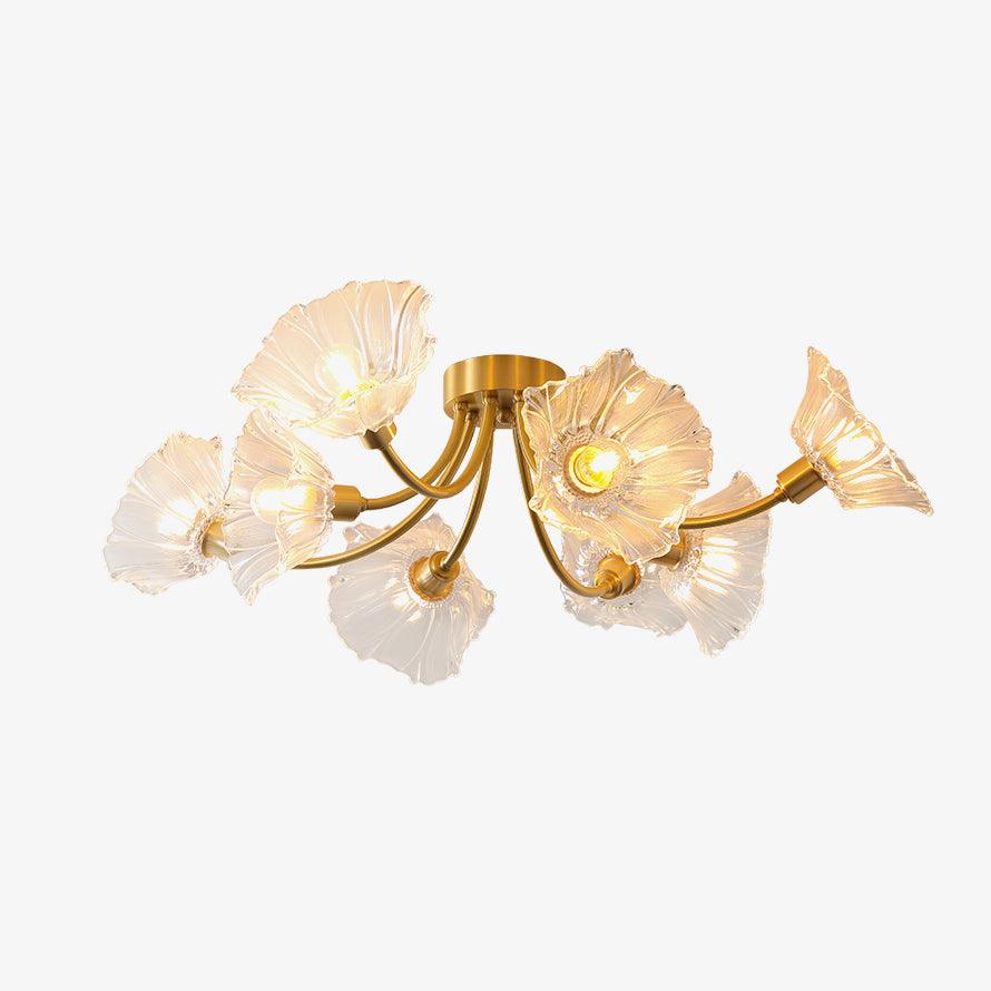 Dixor Ceiling Lamp Flower Glass Petal Chic Elegant-Neutral Decor