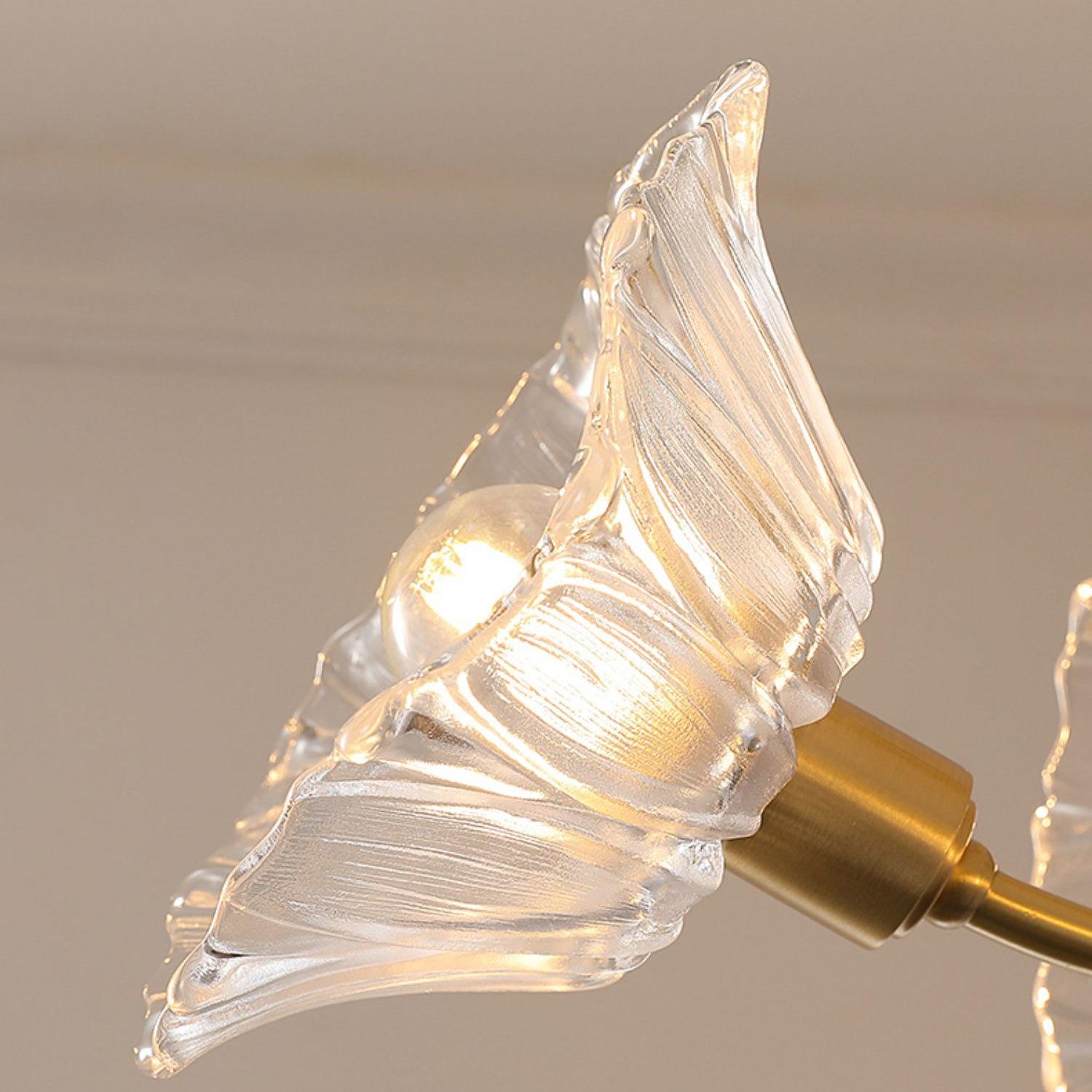 Dixor Ceiling Lamp Flower Glass Petal Chic Elegant-Neutral Decor