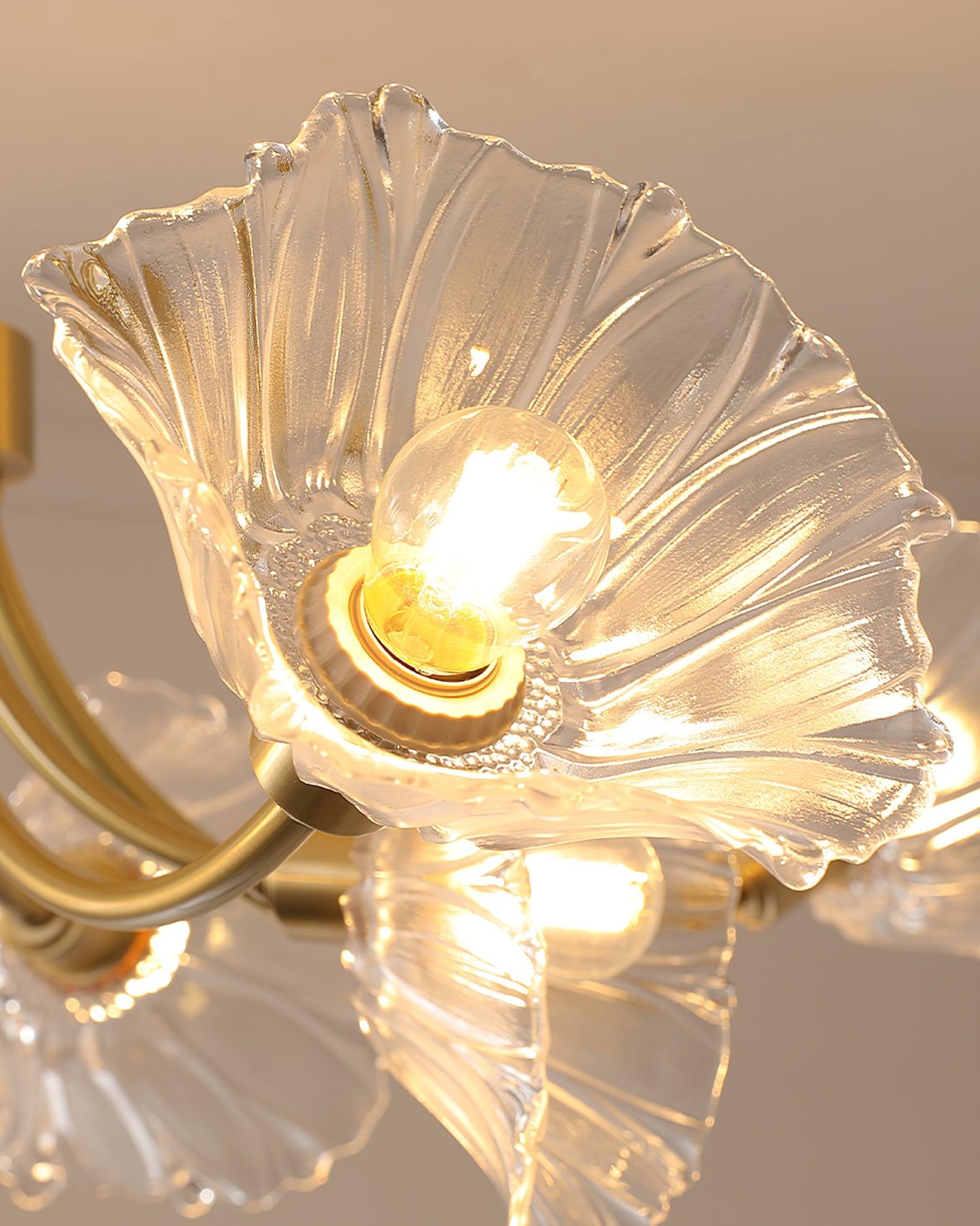 Dixor Ceiling Lamp Flower Glass Petal Chic Elegant-Neutral Decor