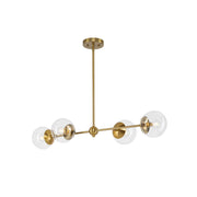 Kalita Pendant Lamp in brass finish, front view.