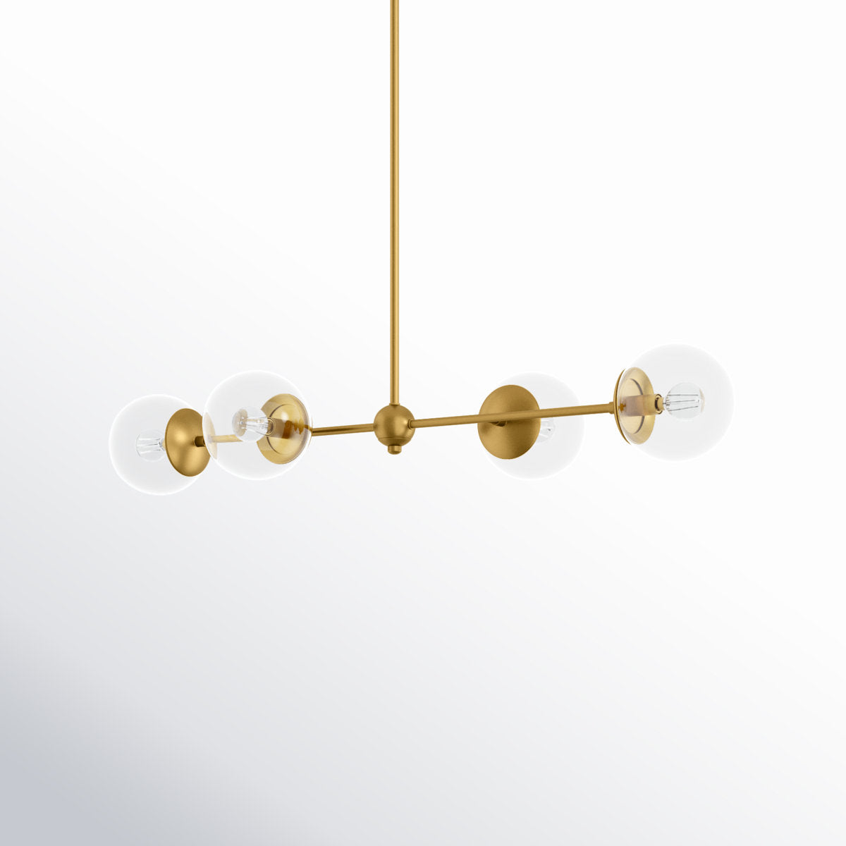 Side profile of the Kalita Pendant Lamp in the nickel finish.
