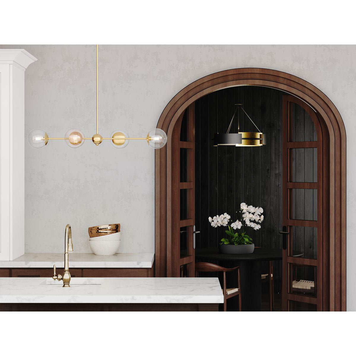 Kalita Pendant Lamp in black finish, highlighting its modern aesthetic.
