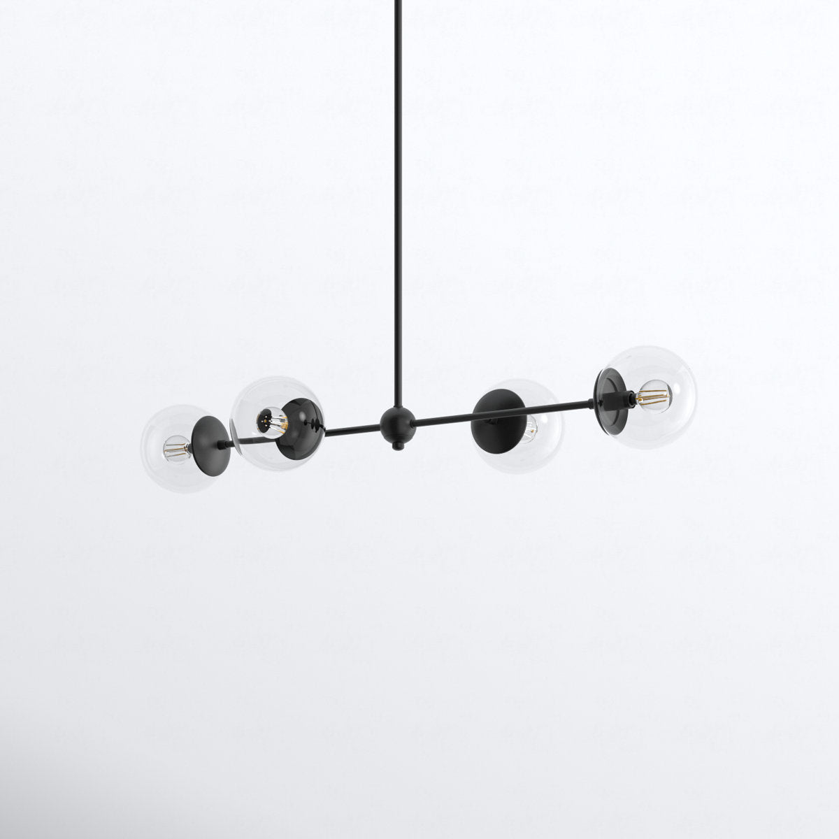 Close-up of the ceiling canopy in a matching brass finish.