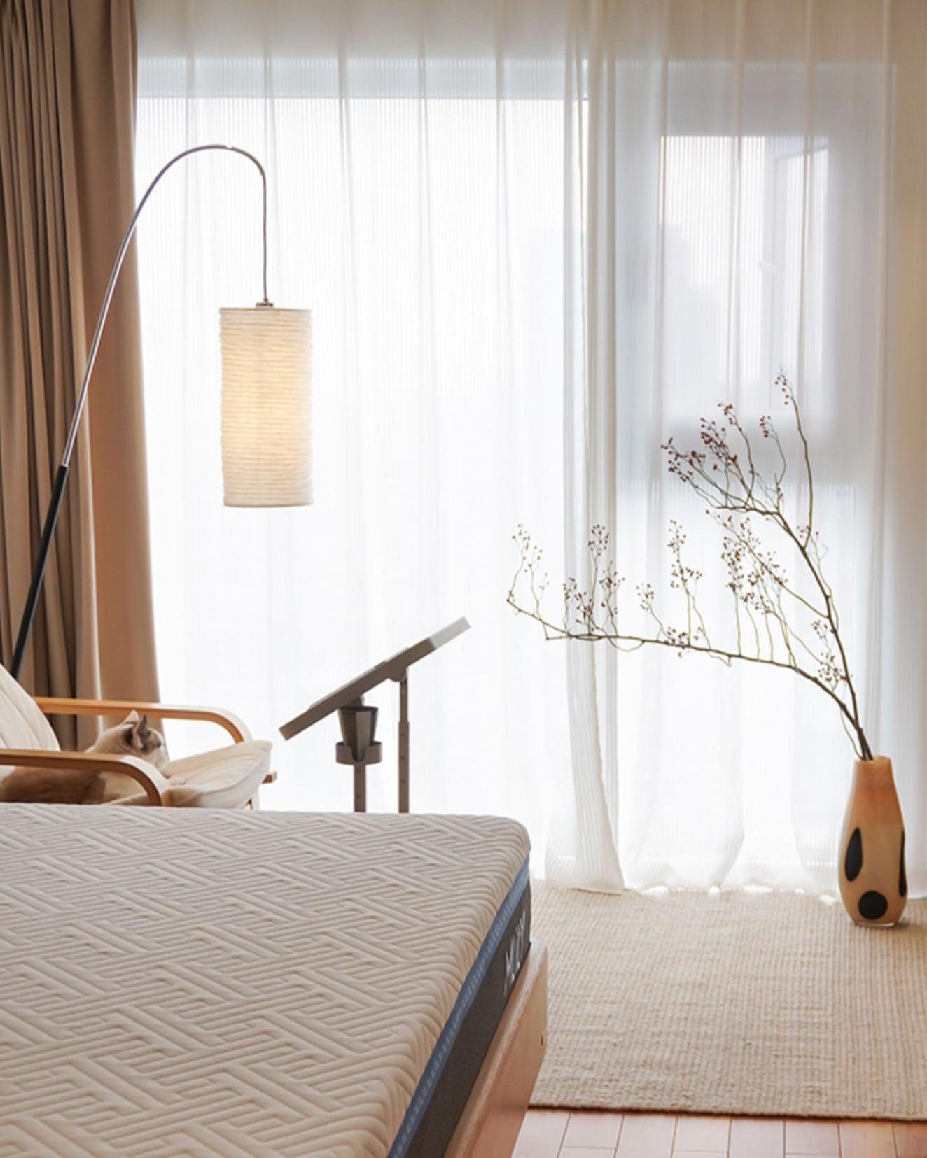 Polvin Contemporary Paper Floor Lamp-Neutral Decor