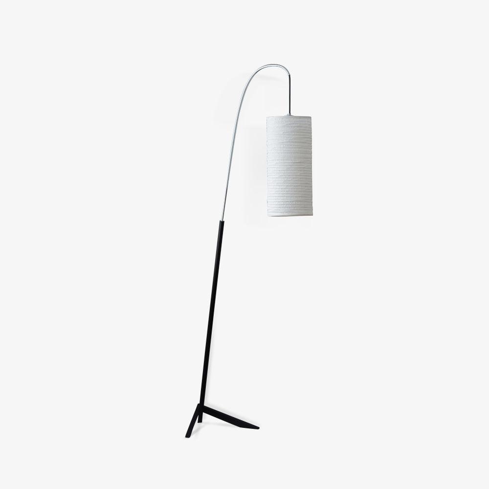 Polvin Contemporary Paper Floor Lamp-Neutral Decor