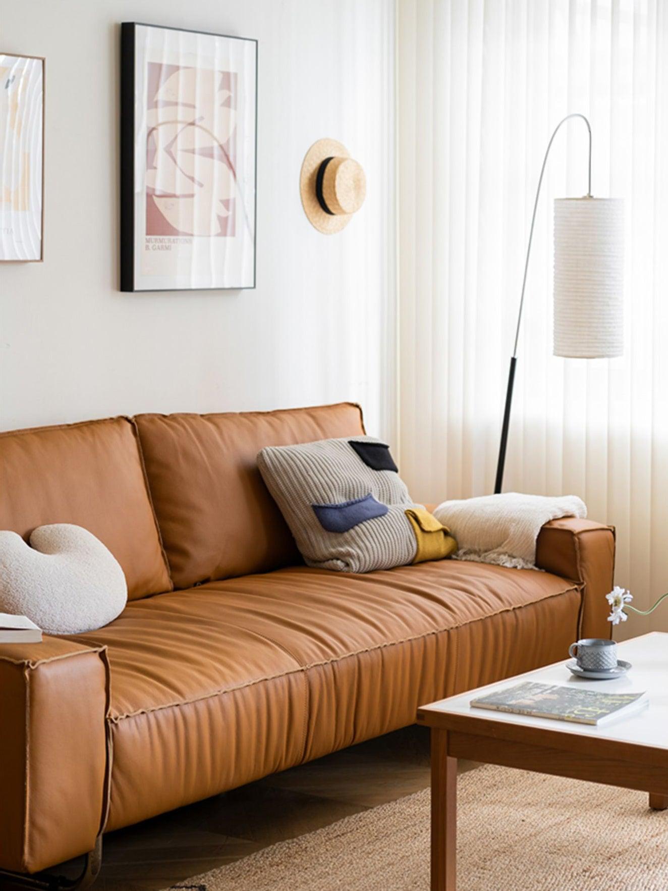 Polvin Contemporary Paper Floor Lamp-Neutral Decor