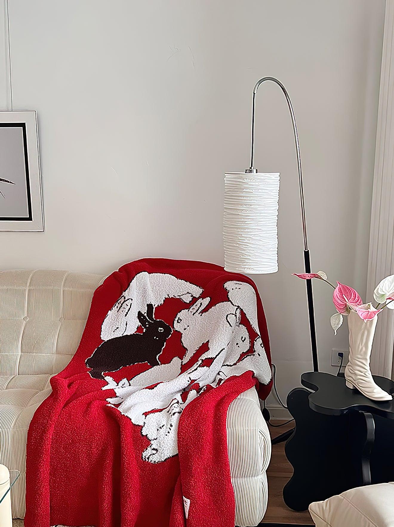 Polvin Contemporary Paper Floor Lamp-Neutral Decor