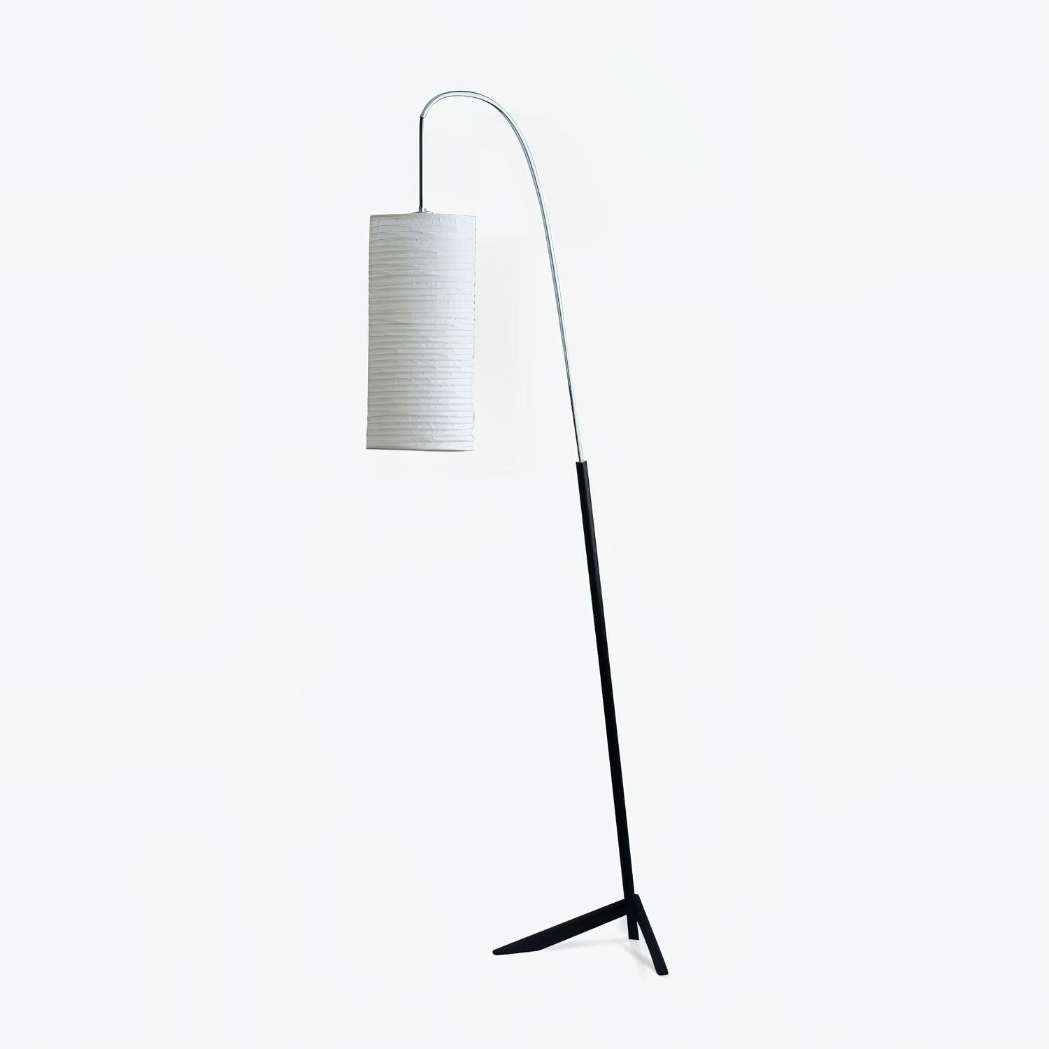 Polvin Contemporary Paper Floor Lamp-Neutral Decor