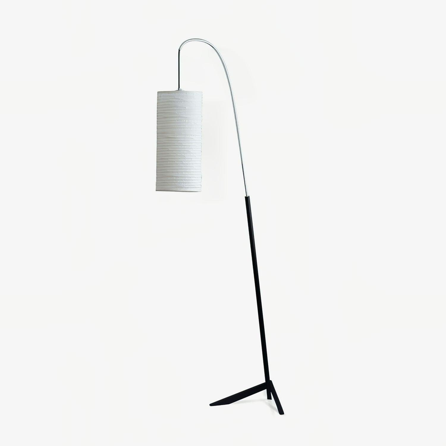 Polvin Contemporary Paper Floor Lamp-Neutral Decor
