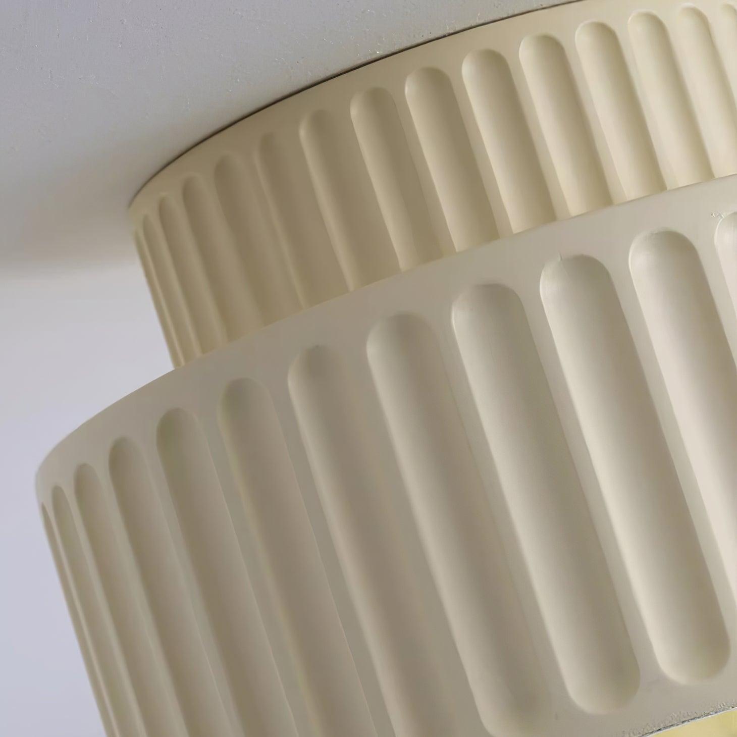 Solara Ceiling Lamp with Pleated Acrylic Shade-Neutral Decor