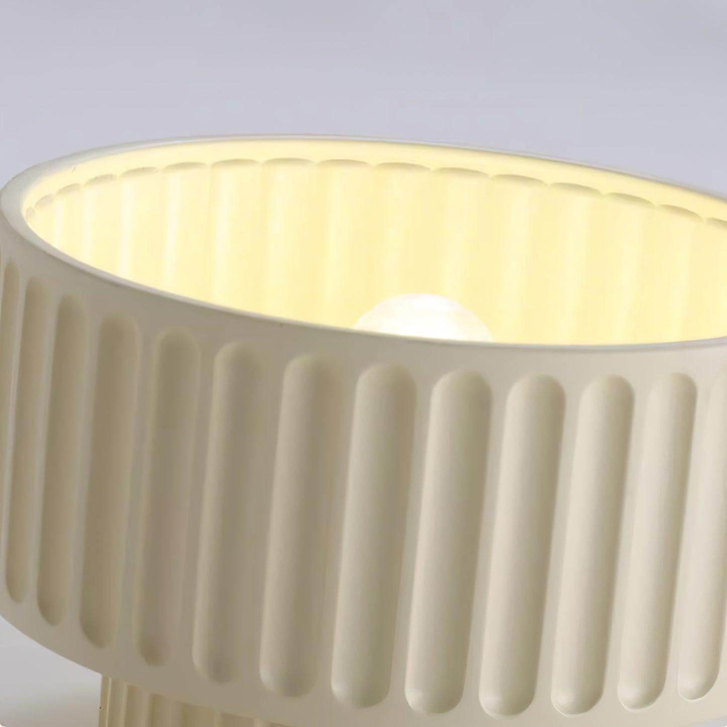 Solara Ceiling Lamp with Pleated Acrylic Shade-Neutral Decor