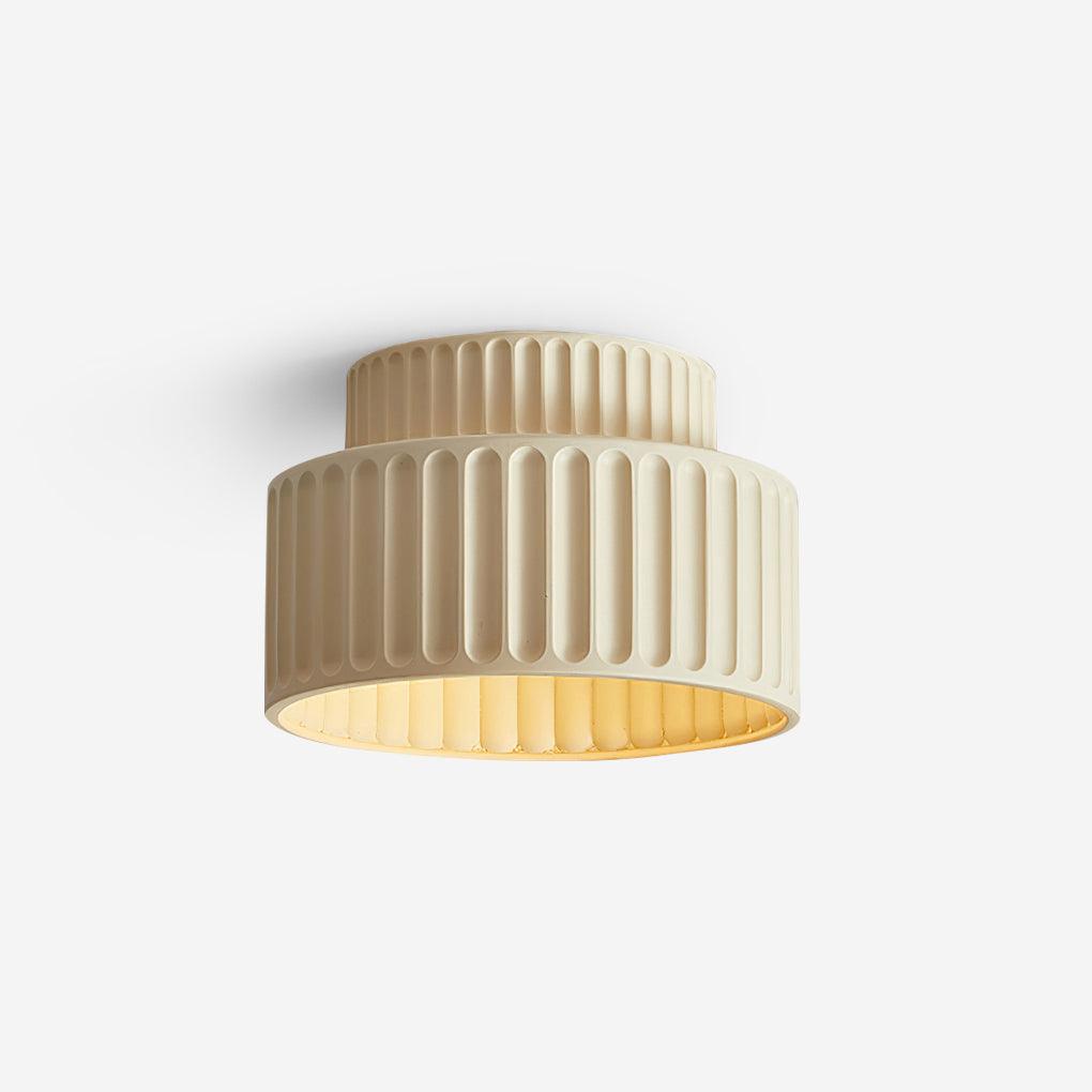 Solara Ceiling Lamp with Pleated Acrylic Shade-Neutral Decor