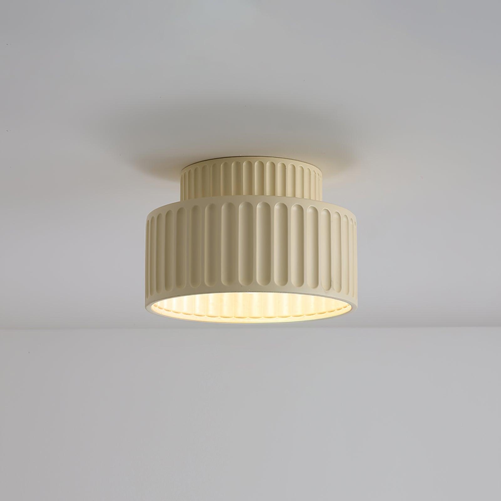 Solara Ceiling Lamp with Pleated Acrylic Shade-Neutral Decor