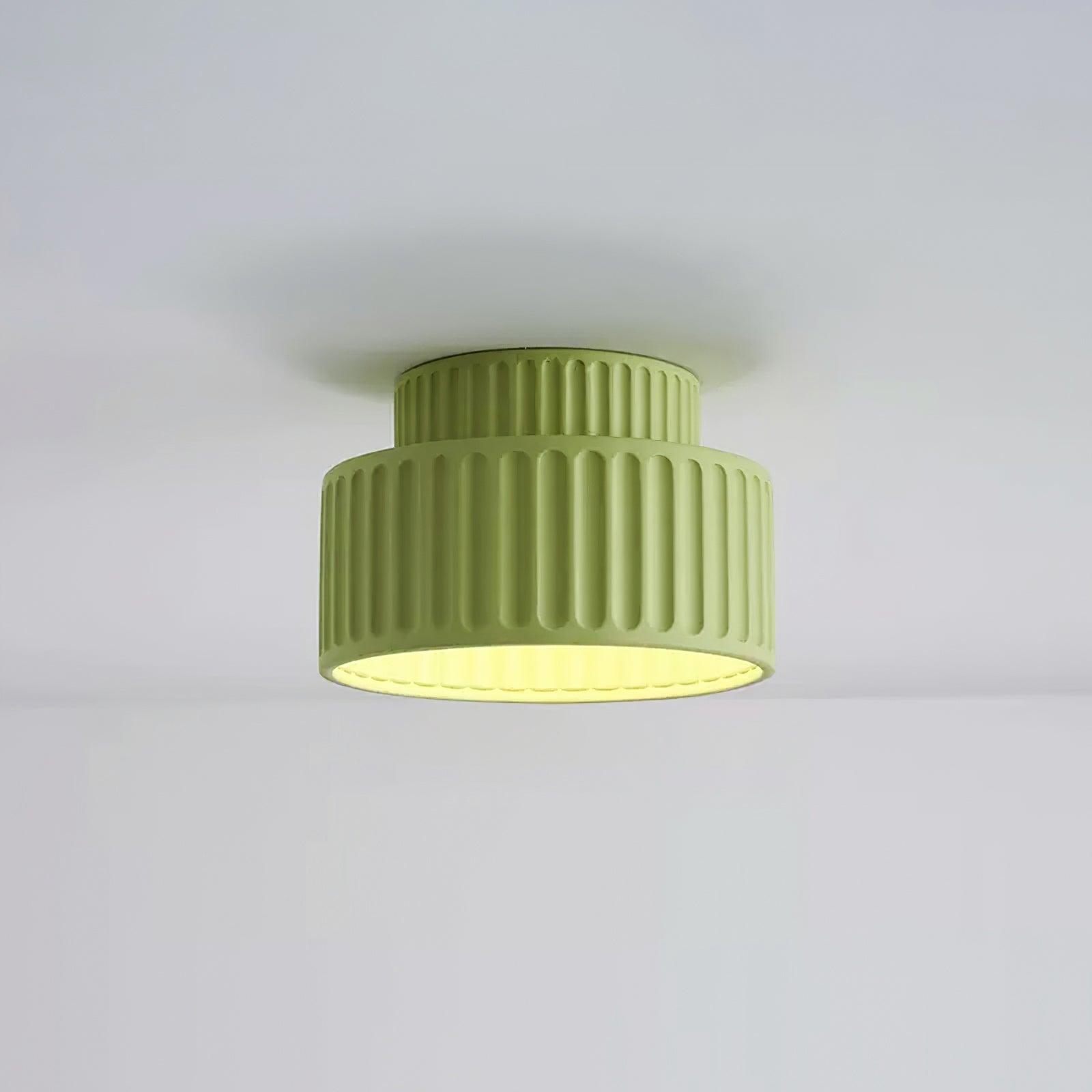 Solara Ceiling Lamp with Pleated Acrylic Shade-Neutral Decor