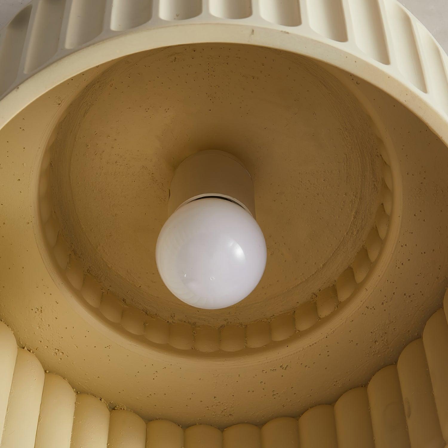 Solara Ceiling Lamp with Pleated Acrylic Shade-Neutral Decor