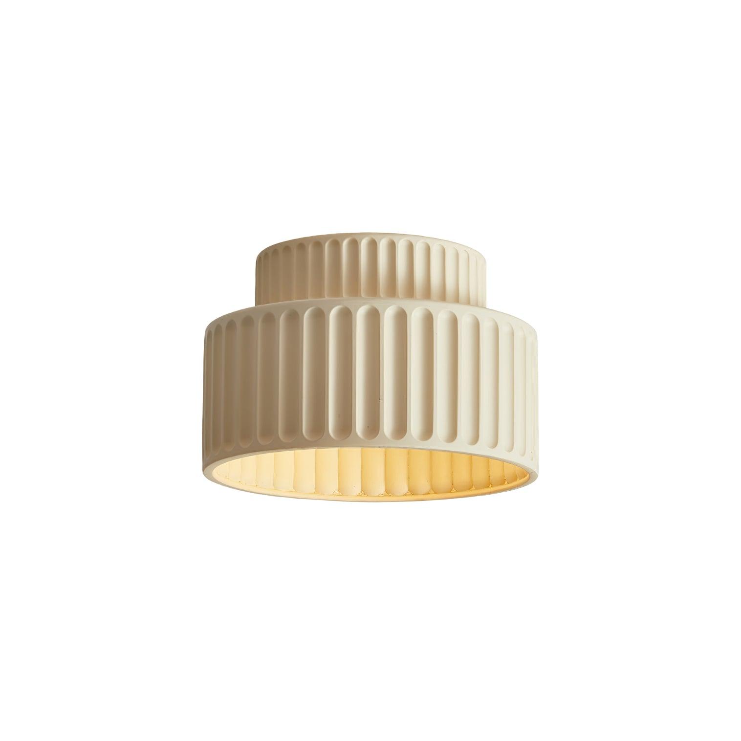 Solara Ceiling Lamp with Pleated Acrylic Shade-Neutral Decor