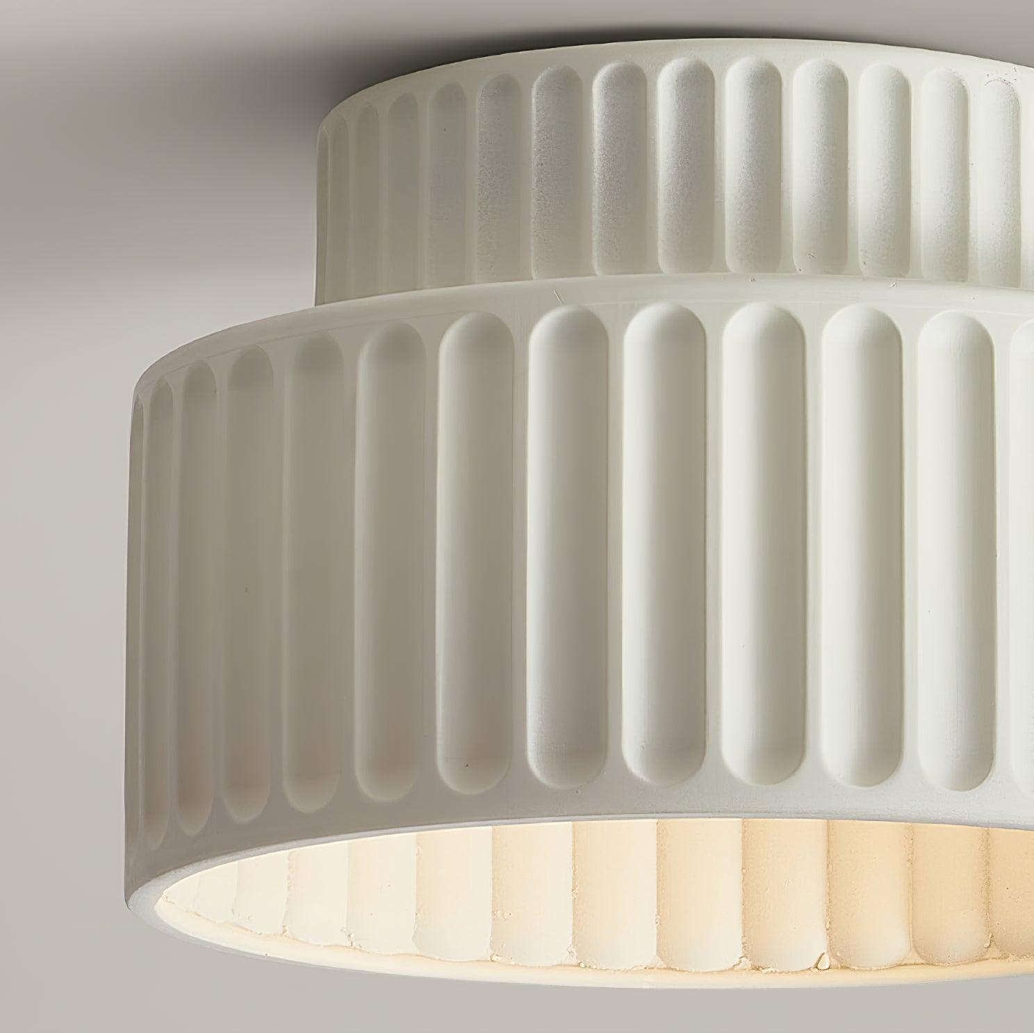 Solara Ceiling Lamp with Pleated Acrylic Shade-Neutral Decor