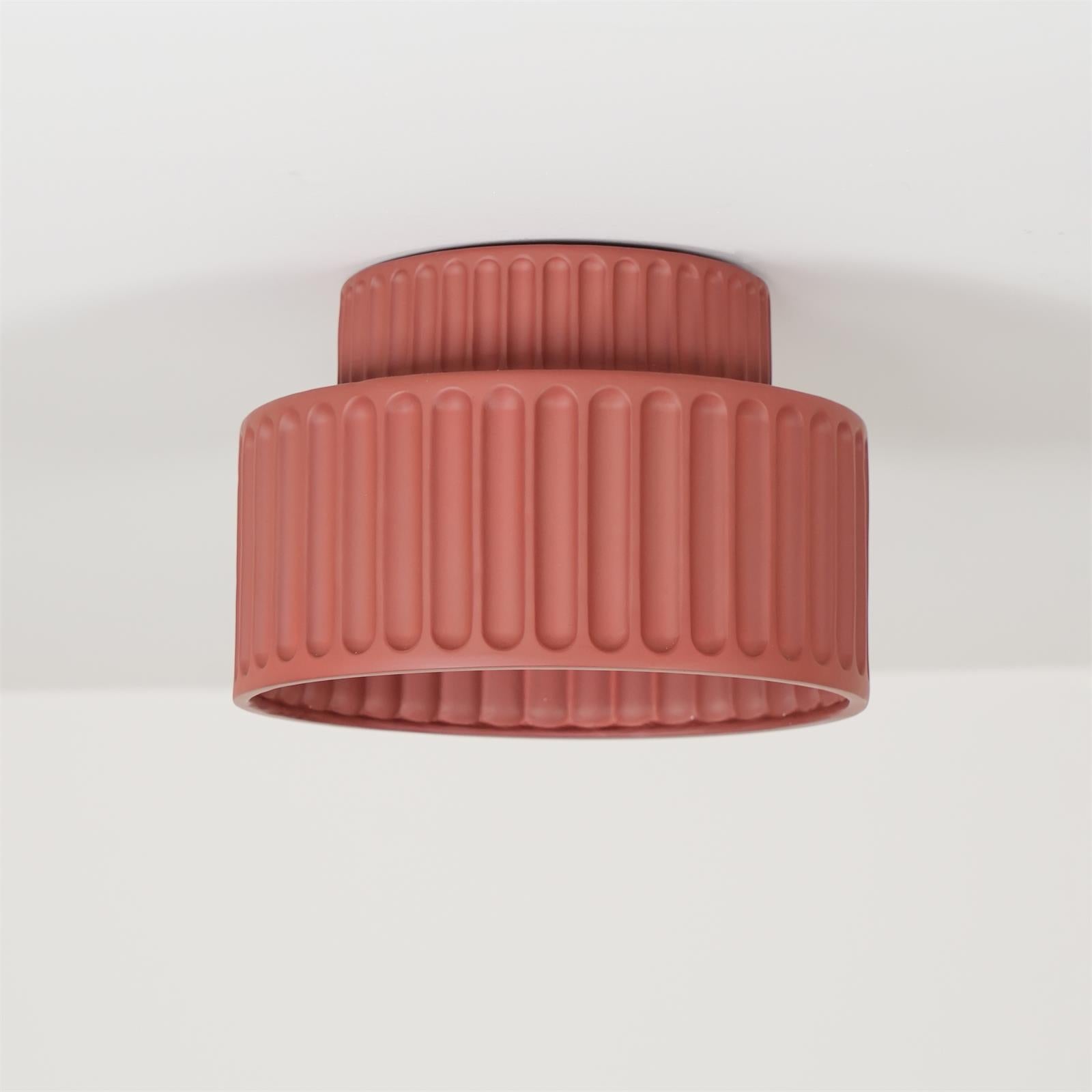 Solara Ceiling Lamp with Pleated Acrylic Shade-Neutral Decor