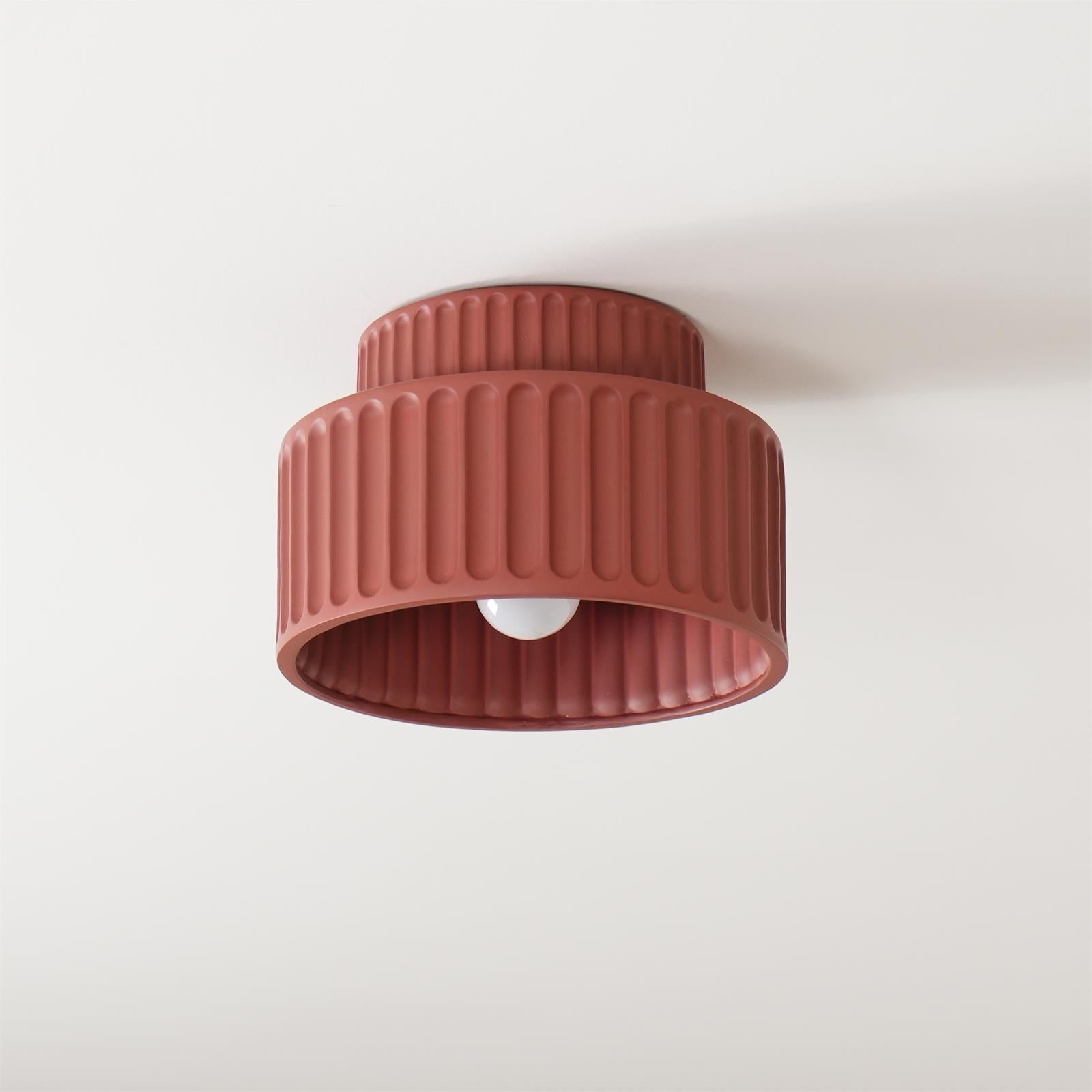 Solara Ceiling Lamp with Pleated Acrylic Shade-Neutral Decor