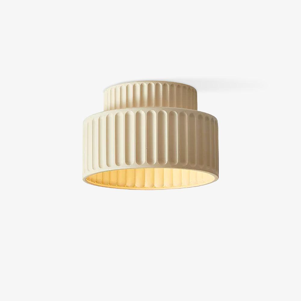 Solara Ceiling Lamp with Pleated Acrylic Shade-Neutral Decor