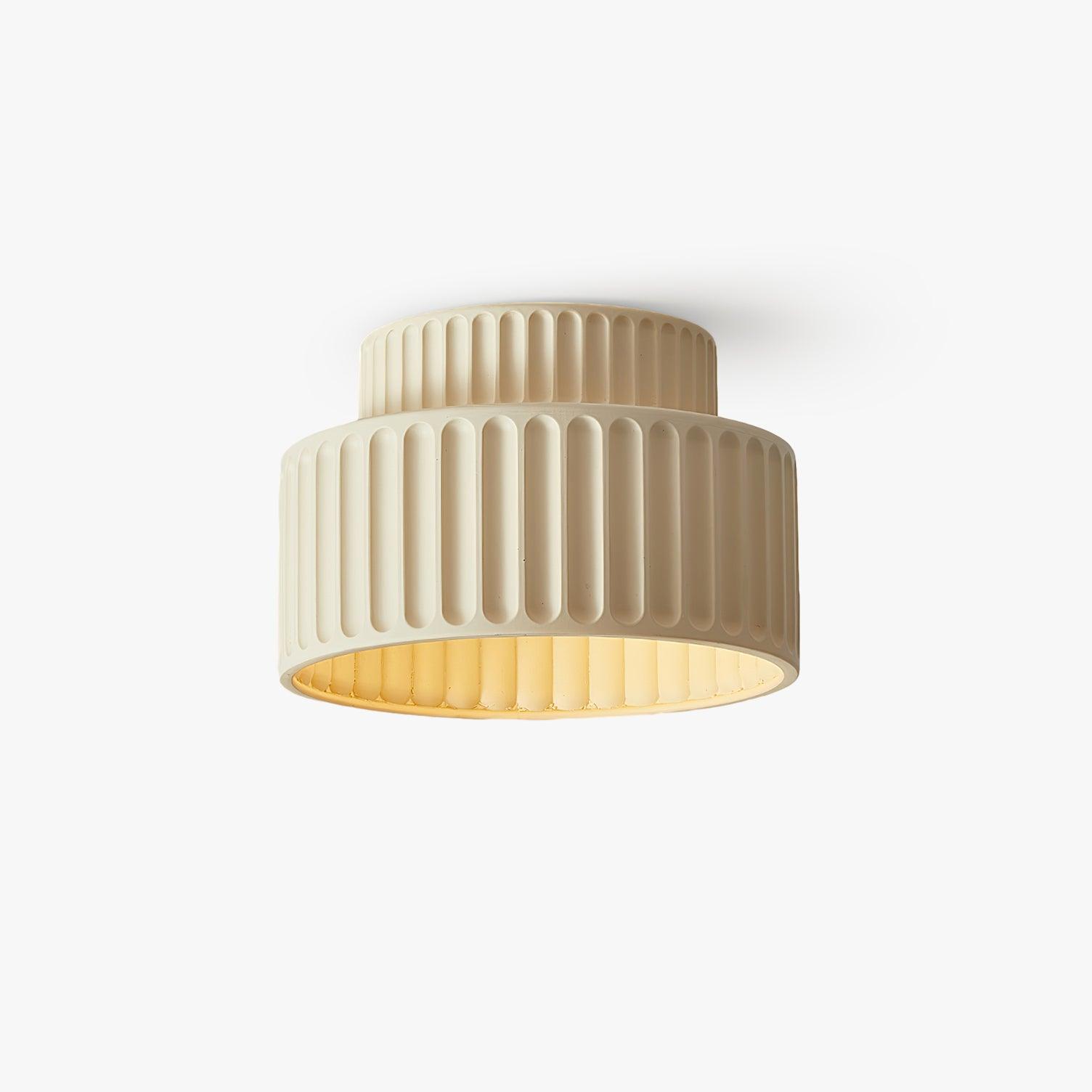 Solara Ceiling Lamp with Pleated Acrylic Shade-Neutral Decor