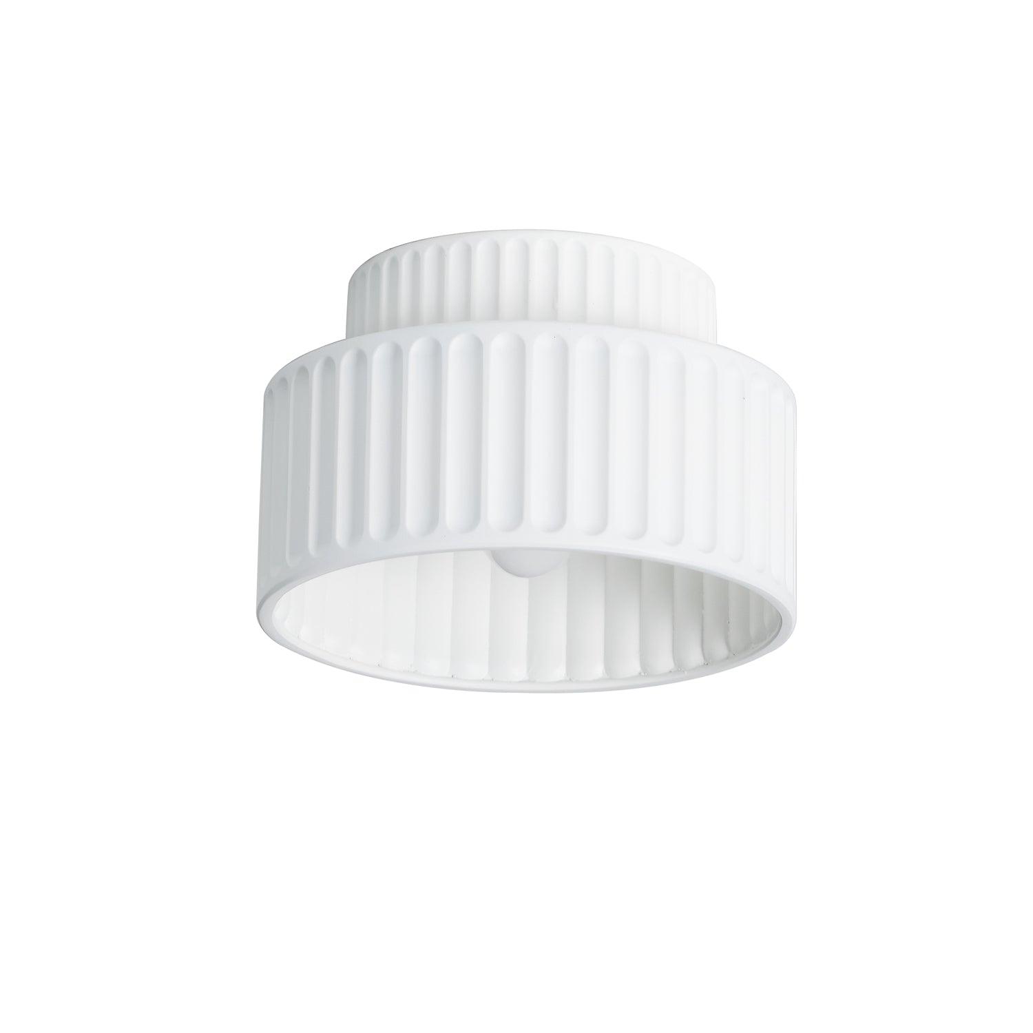 Solara Ceiling Lamp with Pleated Acrylic Shade-Neutral Decor