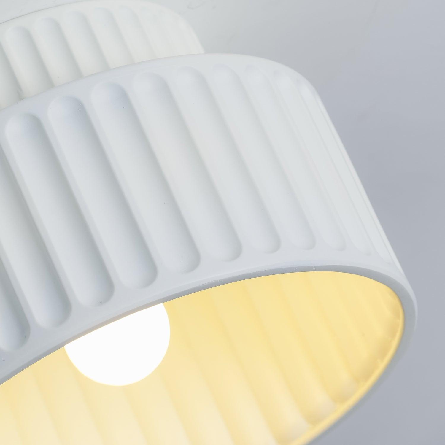 Solara Ceiling Lamp with Pleated Acrylic Shade-Neutral Decor