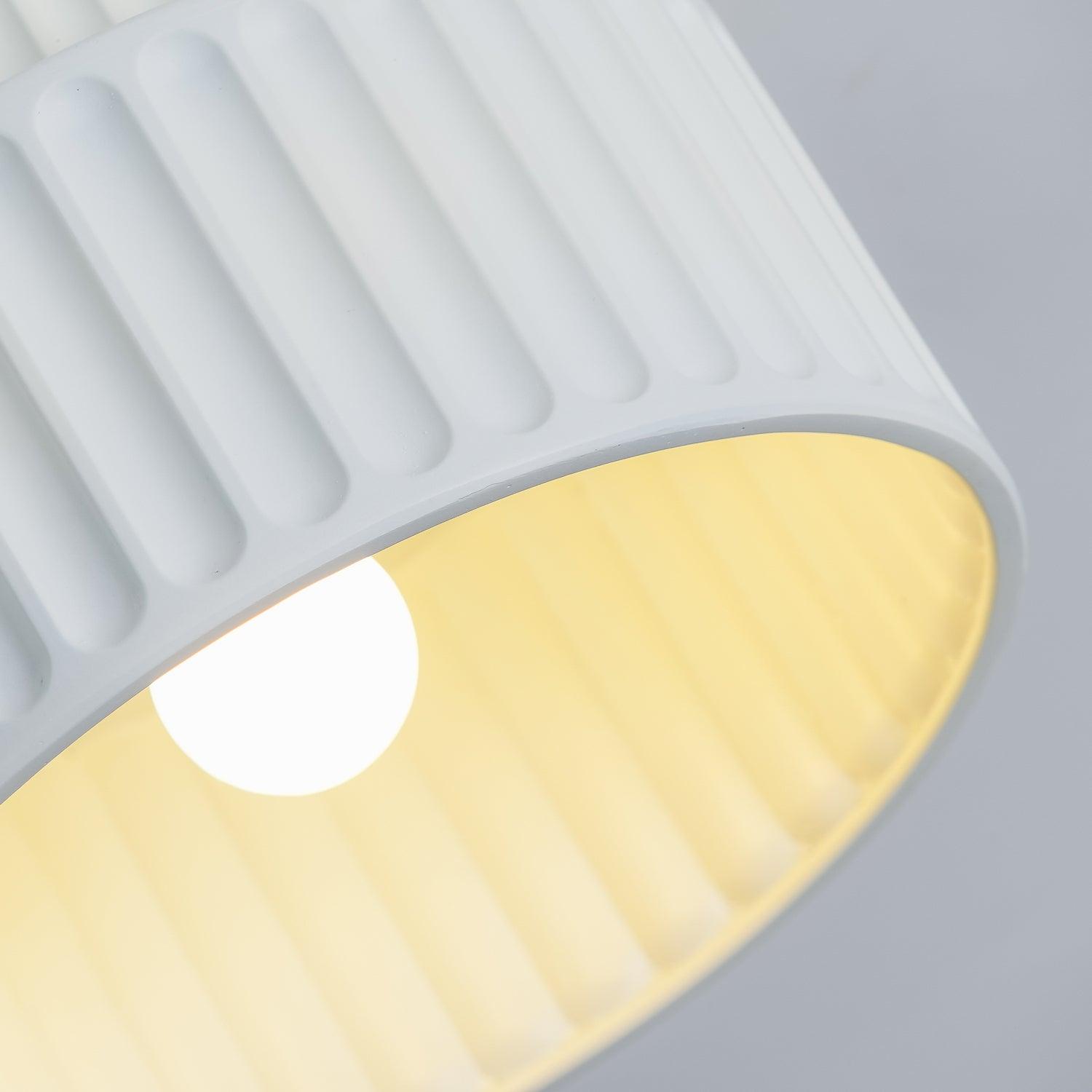 Solara Ceiling Lamp with Pleated Acrylic Shade-Neutral Decor