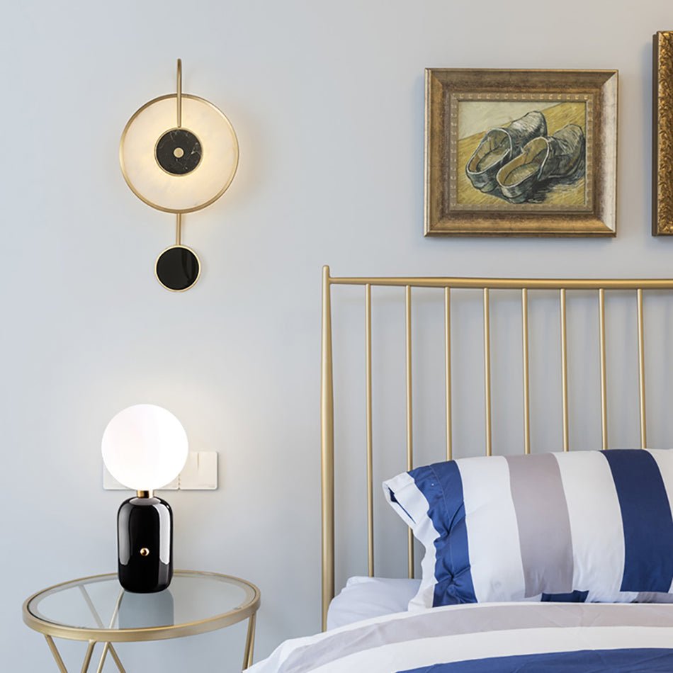 Merdin Alabaster Wall Light-Neutral Decor
