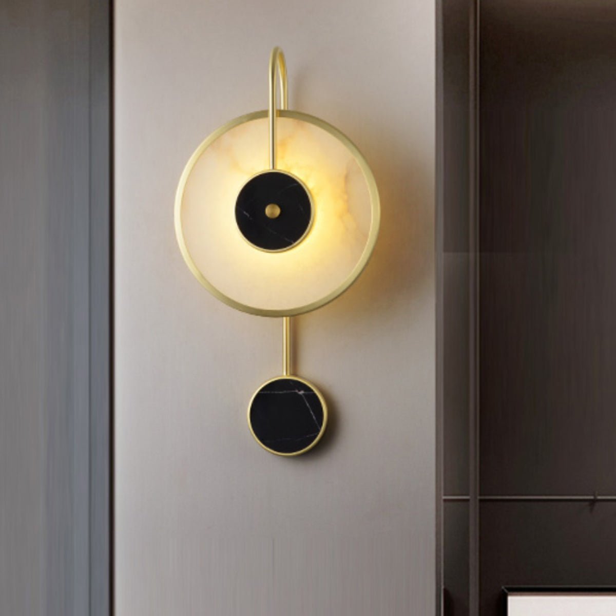 Merdin Alabaster Wall Light-Neutral Decor
