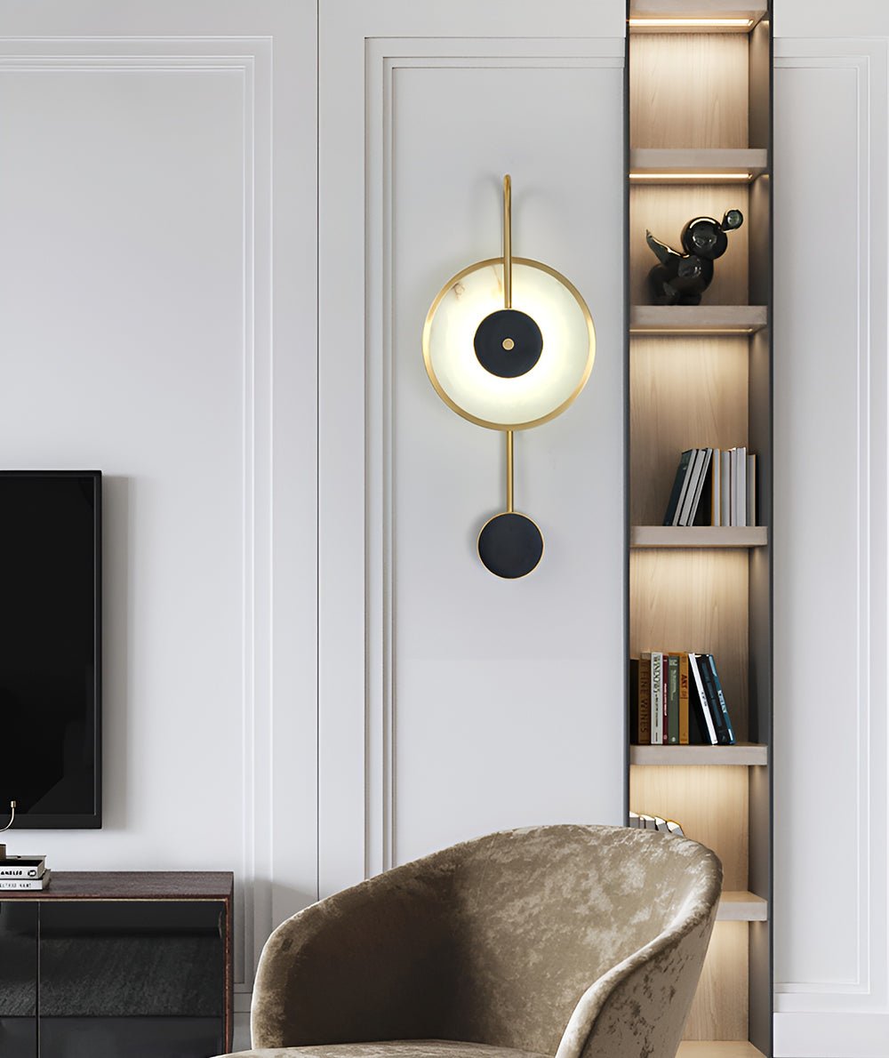 Merdin Alabaster Wall Light-Neutral Decor
