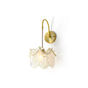Kano Glass Wall Light with artisanal glass shade and gold accents.