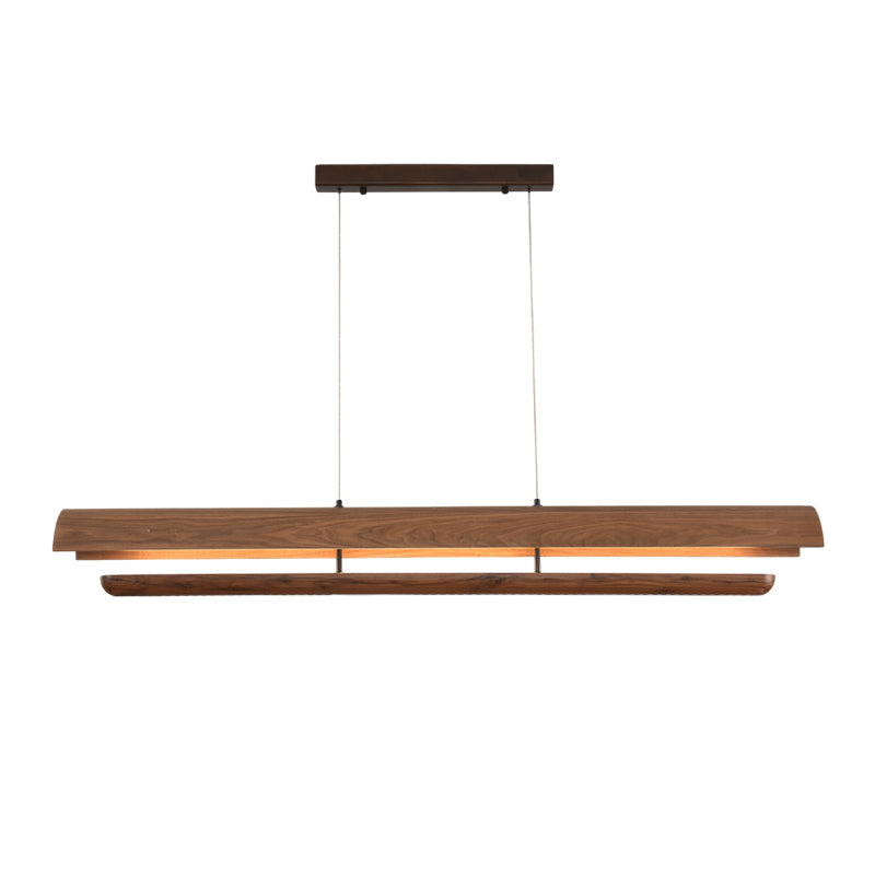Solvian wood Linear Chandelier