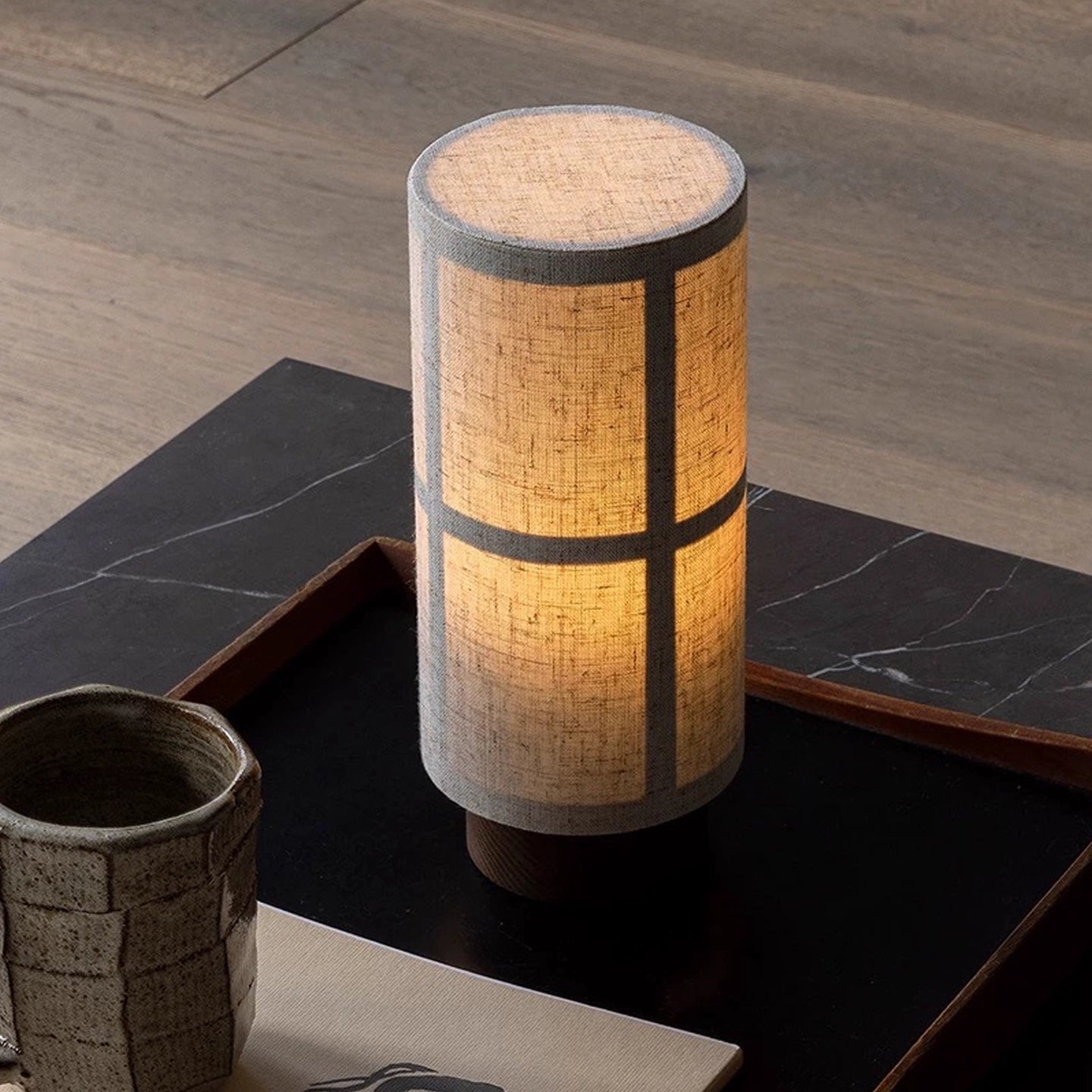 Lior Minimalist Fabric Table Lamp-Neutral Decor